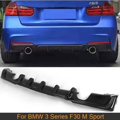 3 Series Carbon Fiber Rear Bumper Diffuser for BMW F30 M Sport 320i 325i 328i 335i 12-17 Rear Bumper Diffuser Lip Spoiler FRP