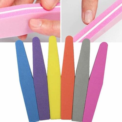 Double Sided Nail File Waterproof 100/180 Grit Nail Art Tips Buffer Soft Sponge