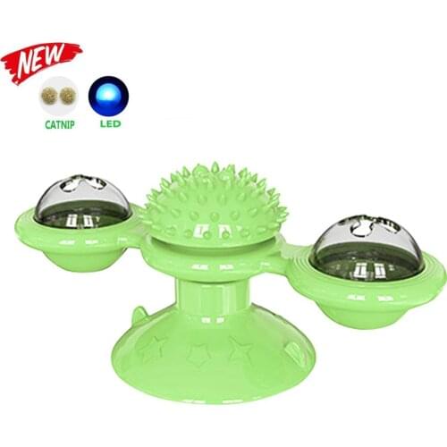 Interactive Pet Toys Cats Training Turntable Windmill Ball Play Game Supplies for Household Animals Cats Entertainment