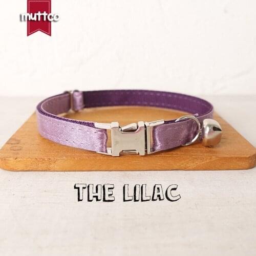 MUTTCO Retailing likable self-design personalized cat collars THE LILAC handmade collar 2 sizes UCC117