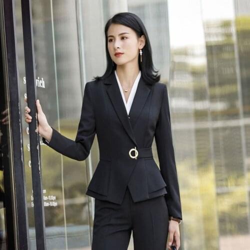 IZICFLY new style summer autumn Business ruffles coat Elegant Slim women blazer femme Office Outwear veste femme plus size black