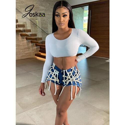 Женские джинсовые шорты Joskaa China At AliExpress