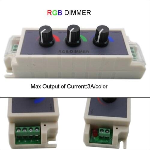 Tape Controller Three way switch for 2835 3528 5050 led light Stepless Adjustable Switch DC12-24V RGB Dimmer LED Strip Lights