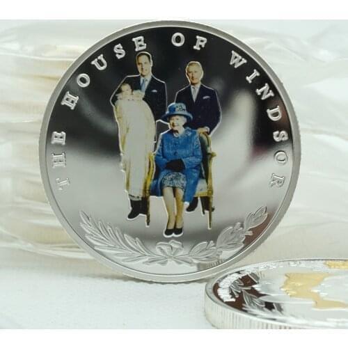 Collectible British UK Royal Family Commemorative Token Silver Gold Plated Coins