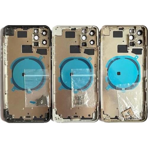Bcak-housing for iphone 11promax 11pro Chassis Middle Frame with Glass Replacement for iphone 11promax back cover battery