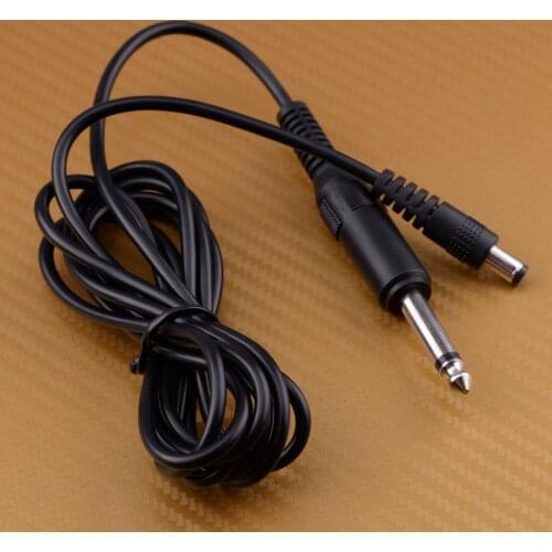 LETAOSK New 1.9M Power Supply Connection DC RCA Jack Cable Clip Cord for EZ Pen Type Tattoo Machine Gun Liner Shader