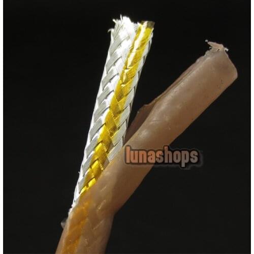 LN003955 10m Brown Skin Silver Plated + Shield Layer Speaker Audio Signal DIY Cable Dia:5mm RG400