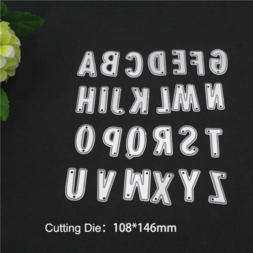 Uppercase English 26 Letters A-Z Metal Cutting Dies For DIY Scrapbooking Album Stamp Card Embossing Dies