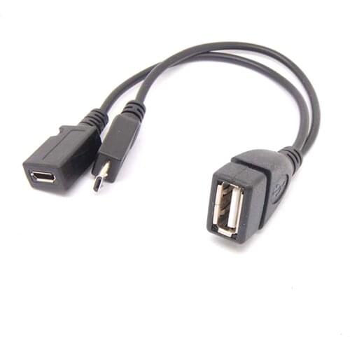 Micro USB Male To USB Female Host OTG Cable USB Power Y Cable for Cell phone TABLET