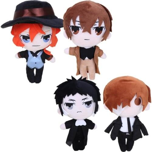 20cm Bungo Stray Dogs Plush Doll Anime Dazai Osamu Nakahara Chuya Cosplay Soft Stuffed Doll Plush Pillow