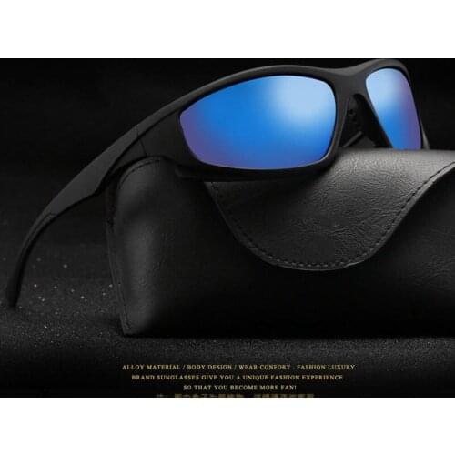 New Polarized Sport Sunglasse Men UV400 Anti-glare Sun Glasses Black plastic Frame Outdoor Goggles De Sol Gafas Cheap 1045