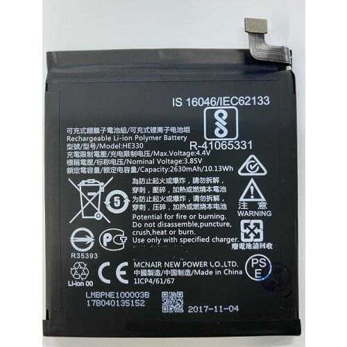 HUSHITONG New Battery 2630mAh HE330 Battery For Nokia 3 DUAL TA-1032 HE 330 HE330 Mobile Phone Batteries