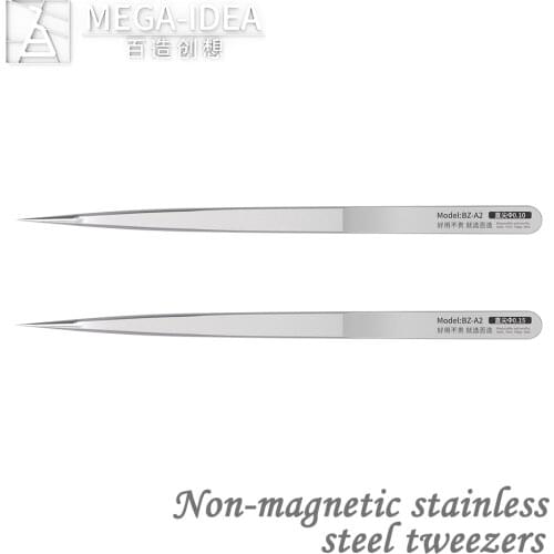QIANLI Non-magnetic flying wire tweezers extra-sharp thickened antirust and wear resistant stainless steel tweezers