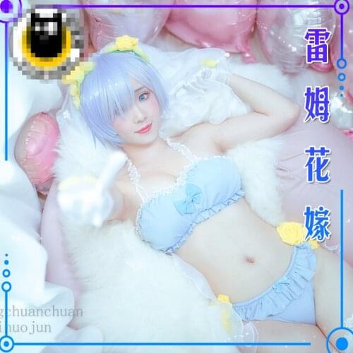 Re: Life in a different world from zero Rem Bride swimsuit figure cosplay costume sexy lingerie anime halloween costume for wome