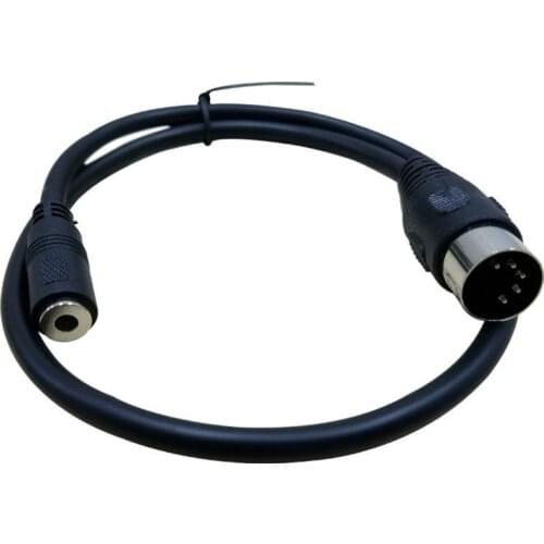 3.5mm female to DIN 5 Pin MIDI Male Plug Cable 50CM 1.5M Audio AUX output Headphone Microphone Stereo Jack Adapter Cable 5pin