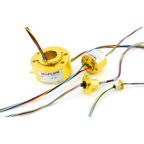 MOFLON slipring through bore slip ring with hole size12.7mm OD33mm 2X5A MT1233-S02