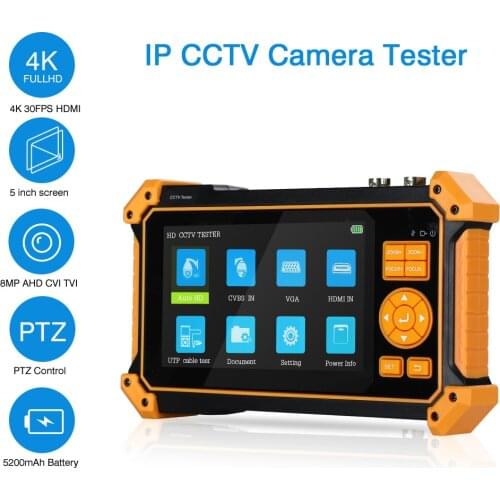 Tester monitor-8MP CVI TVI AHD SDI Analog 5 IN 1 VGA & 4K HDMI input HD Coaxial CCTV Tester ONVIF Camera Security Monitor test