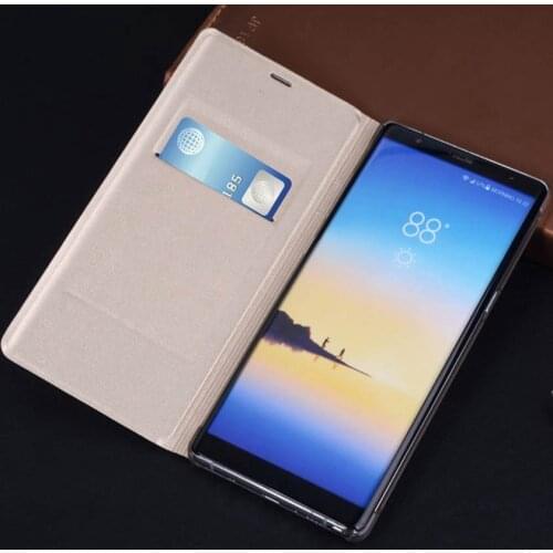 Slim Leather Wallet Case Flip Cover With Card Holder Phone Carrying Pocket Bag Mask For Samsung Galaxy S9 / S9 Plus S9Plus S9