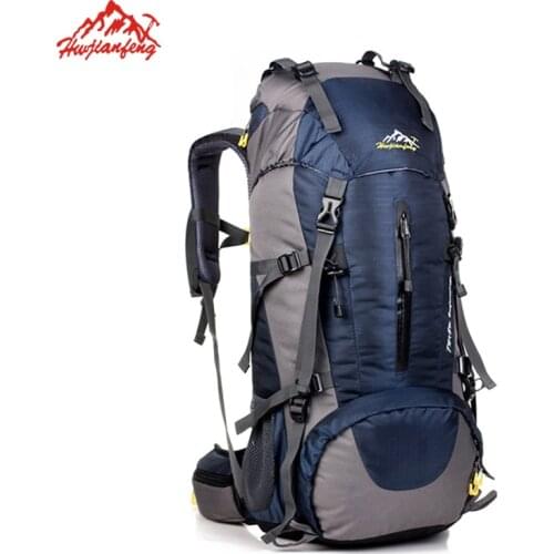 Outdoor Waterproof Walking Travel Sports Large Capacity Backpack Unisex Camping Fishing Wear Resistant Mountaineering Rucksack