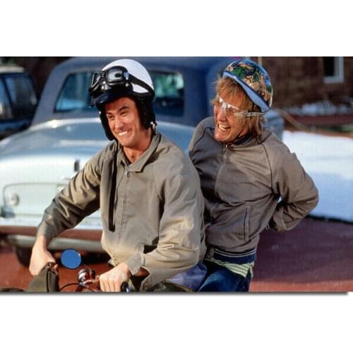Dumb And Dumber Bath Jim Carrey Movie Funny Silk Cloth Poster Art Bedroom Decoration