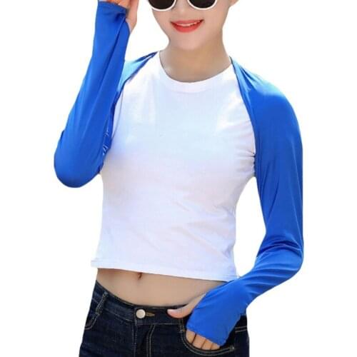 Women Shawl Cuff Gloves Golf Shawl Sleeves Ice Silk Sunscreen Sleeves Summer Outdoor Multi-function UV Protection Arm Warmers