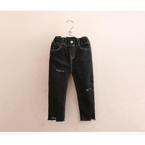 2020 Winter Childrens Pants Kids Pants Baby Girls Jeans Plus Velvet For Baby Girls Denim Pants Toddler Clothing 2-7 Years KL2