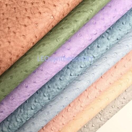 1PC 21X29CM Vintage Ostrich Embossed Synthetic Leather Fabric Leather Sheets, PU Leather For Making Bows LEOsyntheticoDIY 4S16