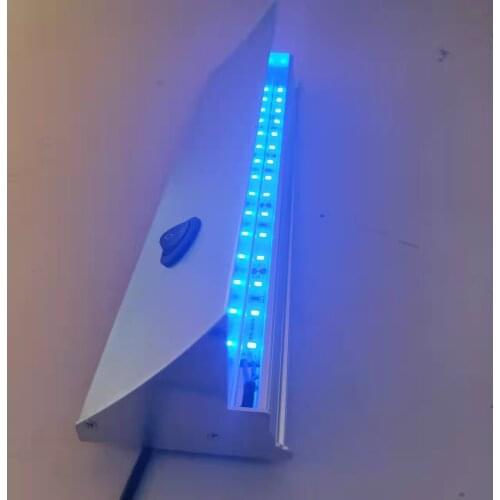 1pcs X90cm Length RGB Or Blue Color SMD LED Profile Light For Clip 8mm Glass Wall Mounted LED Aluminum Glass Shelve With Glass