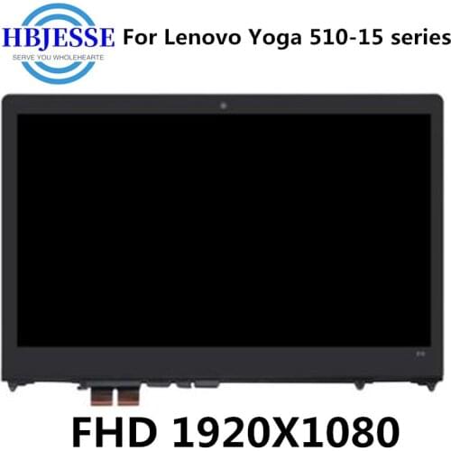 15.6'' FHD IPS Panel LCD TouchScreen Digitizer Assembly+Frame For Lenovo Yoga 510-15 series 510-15ISK 80S8 510-15IKB 80VC