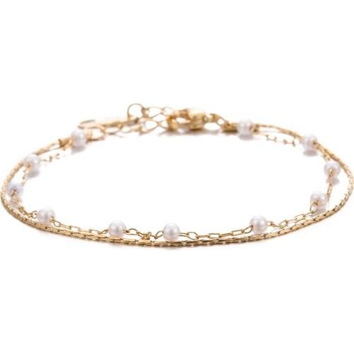 ONYSS Bracelet on the leg Accessories Little Simulated Pearl Bracelets Wholesale Wrist Bracelet for Women