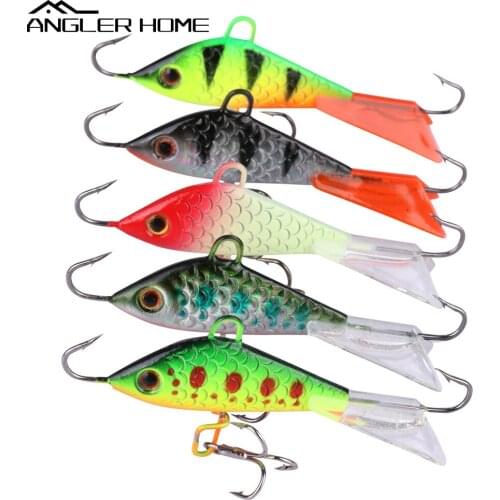 Angler Home 5pcs 5.3cm 7.4g Ice Fishing Balancers Winter Jigging Rap Fishing Bait Artificial Lure