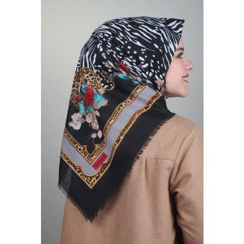 BONJELA PATTERNED COTON SCARF-DESEN-63-RENK-12