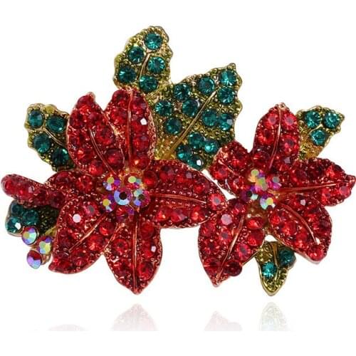 Flower brooch diamond metal plant corsage personalization clothing accessories don't drip a corsage collar button needle
