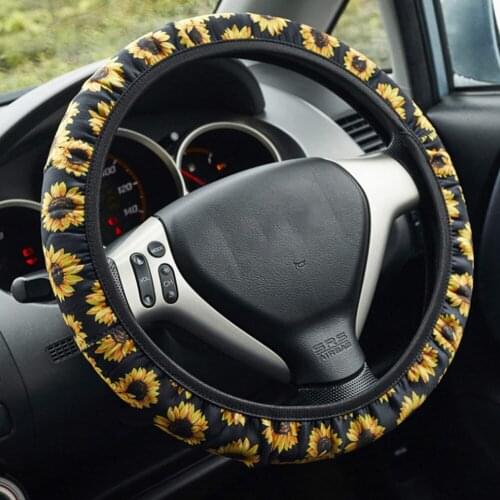 Car Steering Wheel Covers with Seat Belt Pad Keychain Auto Steering Wheel Protector Accessory Decor Set Universal Car-styling