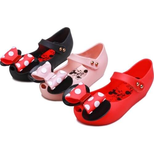 Mel Flex Twins Mouse Kids Sandal 2021 New Winter 2 Layer Bow Jelly Shoes Soft Comfort Shoe Girl Sandals Toddler