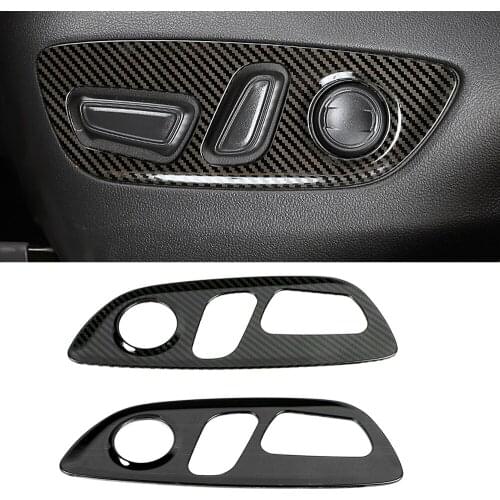 For Toyota Rav 4 Rav4 2019 2020 Seat Adjustment Button Panel Trim Stainless Steel Carbon Fiber Color Interior Accessory