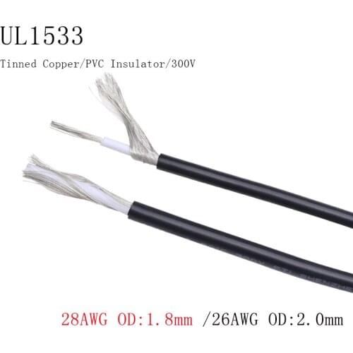 2/5/10M UL1533 Shielded Wire Signal Cable 28AWG 26AWG Channel Audio Single Core Electronic Headphone Copper Shielding Wire