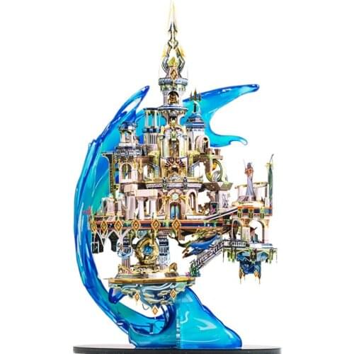 Art Model 3D Stainless Steel Jigsaw Puzzle YM-N117 Famous Buildings Atlantis Assembly Model Kit For Adults Hobby DIY 15.5x9x26CM