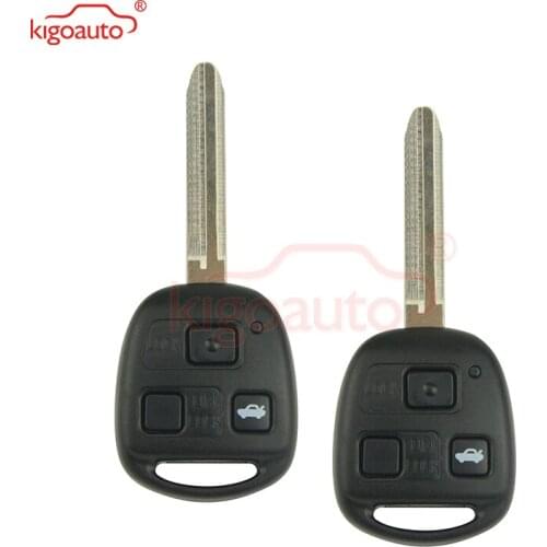 Kigoauto Denso( not Valeo) 2pcs 3 button 434Mhz TOY43 blade with 4D67chip for Toyota Land Cruiser FJ Cruiser Remote car key