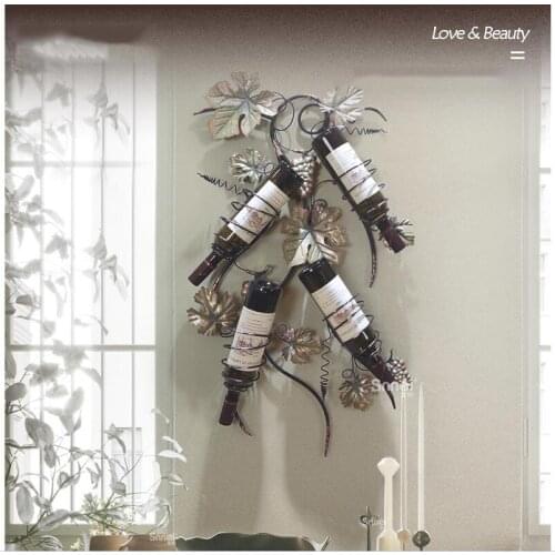 European Creative Wealth Tree Wrought Iron Wine Rack Shelf Accessories Restaurant Club Bar Wall Sticker Mural Decoration Crafts