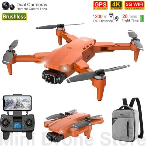 L900pro Orange GPS Quadcopter With Camera 4K Professional Brushless Motor Drone Aerial Photography 5G Remote Control Helicopter