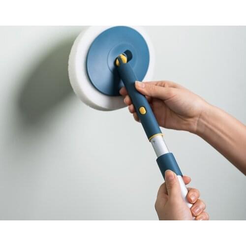 Long Handle Adjustable Bathroom Floor Sponge Cleaning Brush with Removable Cleaning Sponge Head Household Ceramic Tile Brush 1PC