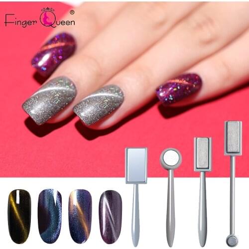 Cat Eyes Nail Art Magnet Stick Dual-Ended Magnet for 9D Cat Eyes Spar Glue 3D Line Strip Effect Strong Magnetic Pen Nail Tool