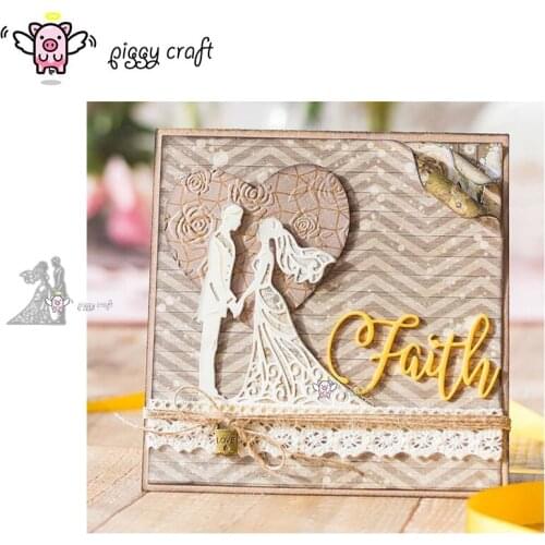 Piggy Craft metal cutting dies cut die mold Bride and groom decoration Scrapbook paper craft knife mould blade punch stencils