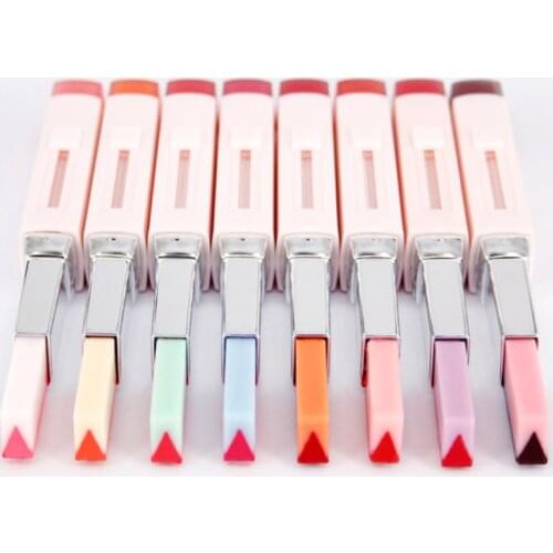 Fashion Korean Bite Lipstick V Cutting Two Tone Tint Silky Moisturzing Nourishing Lipsticks Balm Lip Cosmetic Gradient color New