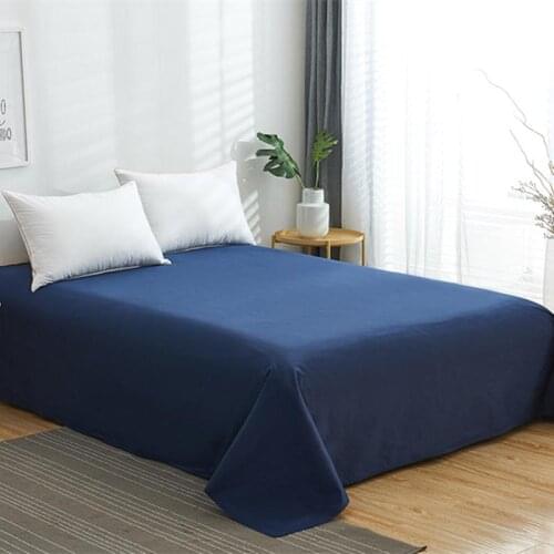 Solid Color Flat Sheet Queen King Size Bedsheet 100%Cotton Bedding Sheet Home Textile Bed Sheet Free Shipping