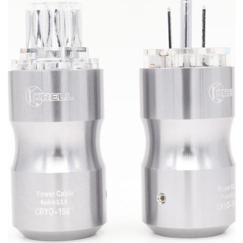 HI-End Rhodium Plated US AC Power Male Plug +IEC Female Plug hifi audio Power plug diy