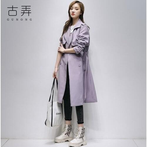 Temperament Windbreaker Womens Mid Long 2021 Spring New, This Years Popular High-end Brand Age Reducing Overcoat Trend