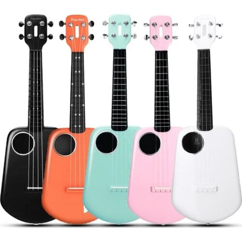Populele 2 23 Inch Carbon Fiber USB Smart Ukulele APP Control Bluetooth 4.0 With Led Lamp Beads for Beginner