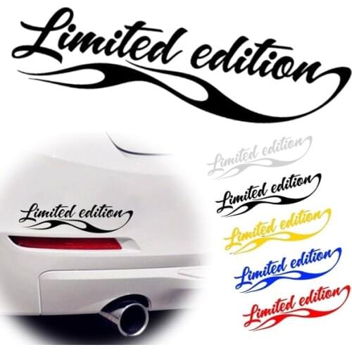 Vinyl Car-styling 16CM*4.2CM Black/White/Red/Yellow Badge Decal Car Sticker Limited Edition